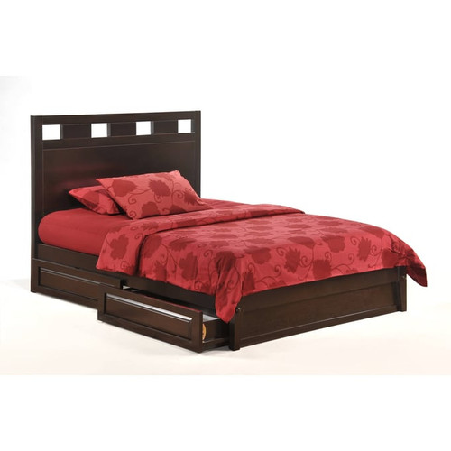 Night and Day Furniture P Series Chocolate King Tamarind Drawer Bed