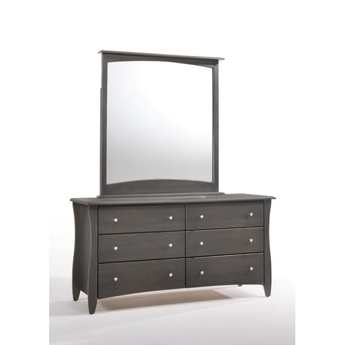 Night And Day Furniture Clove Stonewash Dresser and Mirror