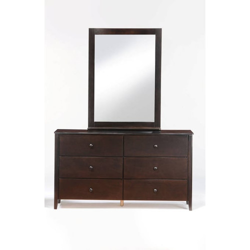 Night And Day Furniture Zest Chocolate Dresser and Mirror