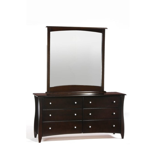 Night and Day Furniture Clove Chocolate Dresser and Mirror
