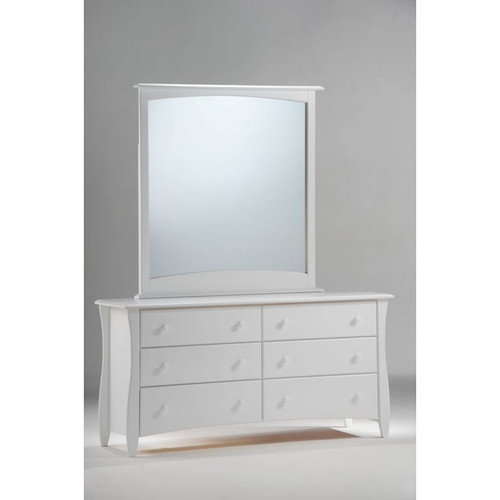 Night and Day Furniture Clove White Dresser and Mirror
