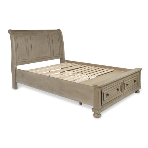 New Classic Furniture Allegra Pewter Queen Storage Bed