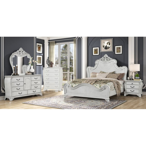 New Classic Furniture Cambria Hills Mist Gray 4pc Bedroom Set with Queen Bed