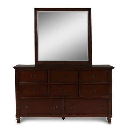 New Classic Furniture Tamarack Brown Cherry Dresser and Mirror
