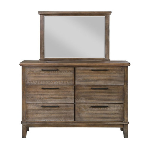 New Classic Furniture Cagney Vintage Gray Dresser and Mirror