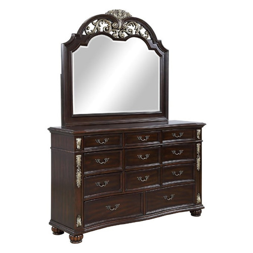 New Classic Furniture Maximus Brown Dresser And Mirror