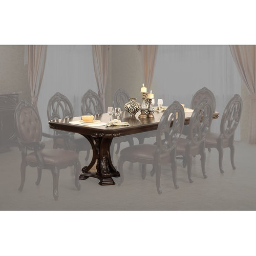 New Classic Furniture Palazzo Marina Walnut 9pc Dining Room Set