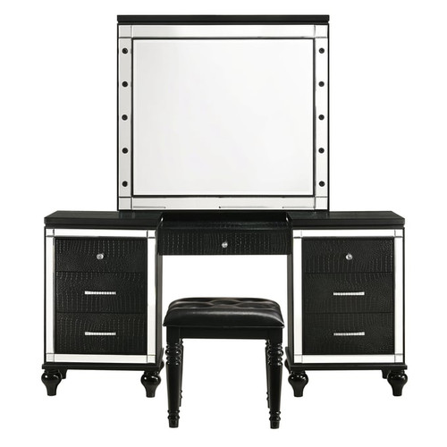 New Classic Furniture Valentino Black Vanity Set