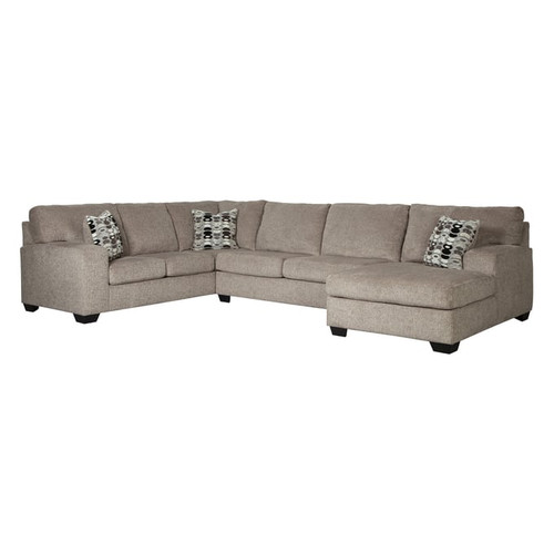 Ashley Furniture Ballinasloe Platinum 3pc Sectional With RAF Corner Chaise