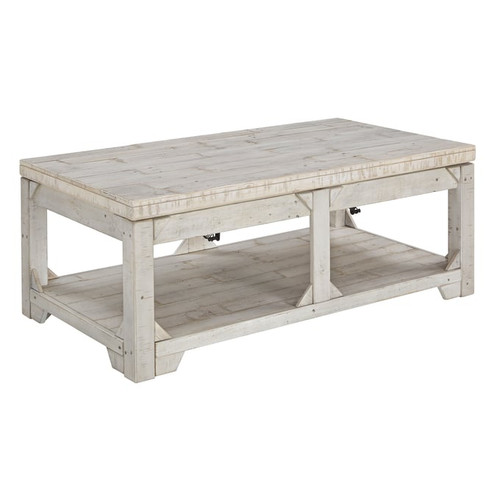 Ashley Furniture Fregine White Wash 3pc Coffee Table Set