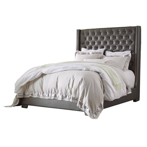 Ashley Furniture Coralayne Gray Full Upholstered Panel Bed