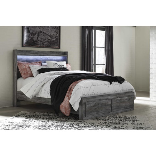 Ashley Furniture Baystorm Gray 2pc Bedroom Set With King Storage Bed