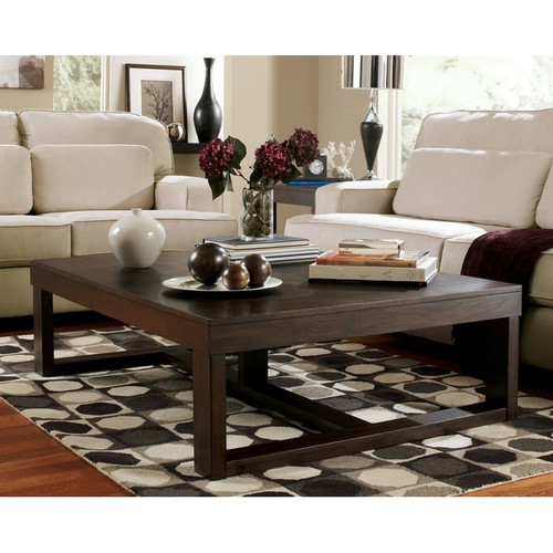 Ashley Furniture Watson Dark Brown 4pc Coffee Table Set