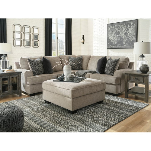 Ashley Furniture Bovarian Stone Sectional With Ottoman