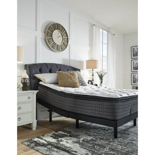 Ashley Furniture Limited Edition Pillowtop White Black Queen Mattress With Frame