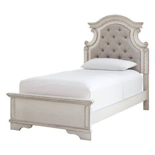 Ashley Furniture Realyn Chipped White Twin Panel Bed