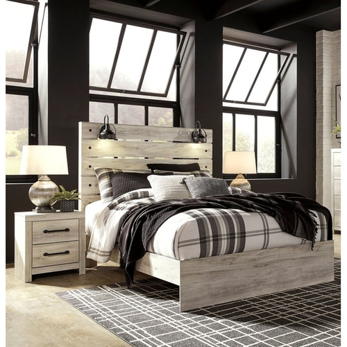 Ashley Furniture Cambeck Whitewash 2pc Bedroom Set With Queen Panel Bed