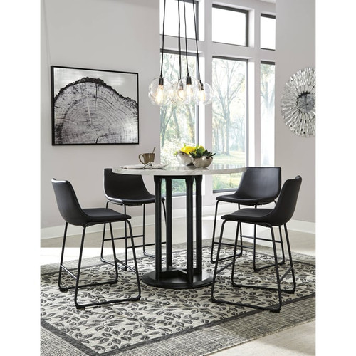 Ashley Furniture Centiar Black 5pc Counter Height Set