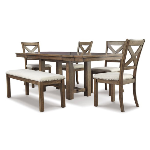 Ashley Furniture Moriville Grayish Brown 6pc Dining Room Set