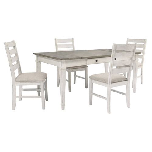 Ashley Furniture Skempton White Light Brown 5pc Dining Room Set