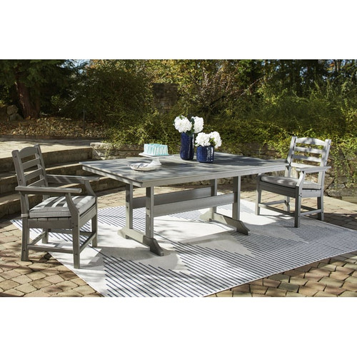 Ashley Furniture Visola Gray 3pc Outdoor Dining Set