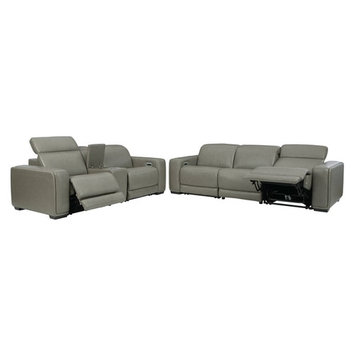 Ashley Furniture Correze Gray 2pc Power Recliner Living Room Set