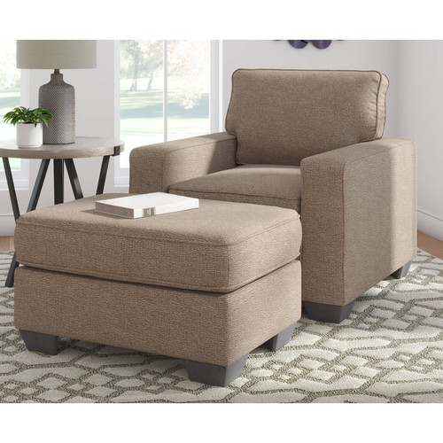 Ashley Furniture Greaves Driftwood Chair And Ottomans Set