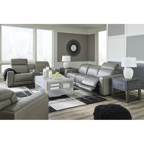 Ashley Furniture Correze Gray 3pc Power Recliner Living Room Set