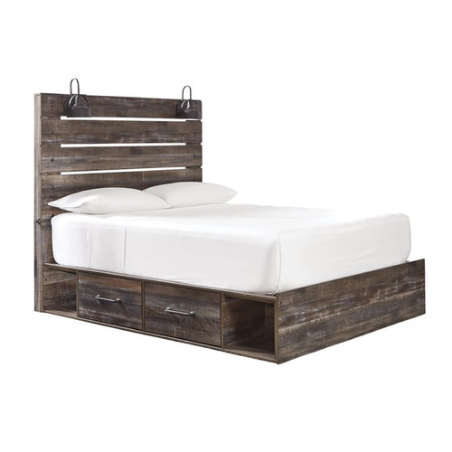 Ashley Furniture Drystan Queen Panel Bed With 2 Storage Drawers