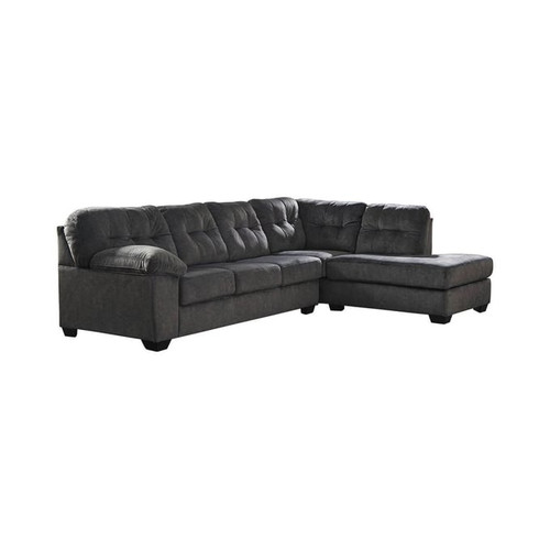 Ashley Furniture Accrington Granite Fabric 2pc Sectional With RAF Corner Chaise