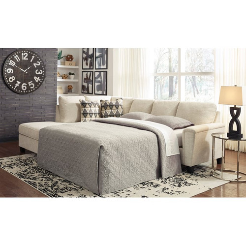 Ashley Furniture Abinger Natural Fabric 2pc Sleeper Sectional With LAF Corner Chaise