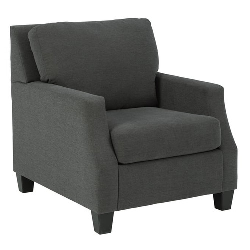 Ashley Furniture Bayonne Charcoal Chair And Ottoman Set