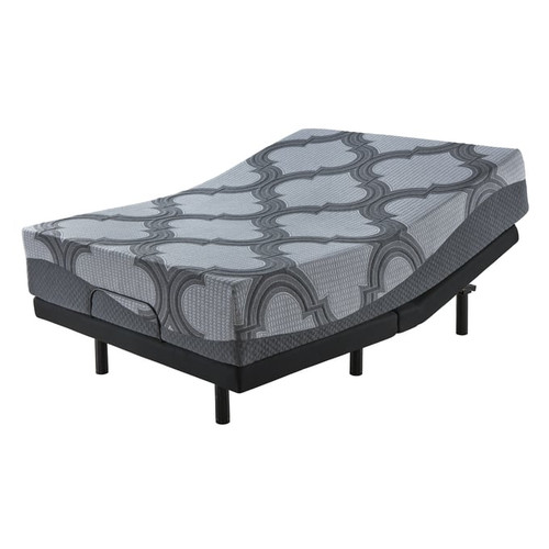 Ashley Furniture 12 Inch Hybrid Gray King Adjustable Base With Mattress