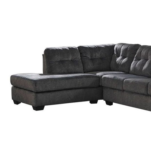 Ashley Furniture Accrington Granite Fabric 2pc Sleeper Sectional With LAF Corner Chaise