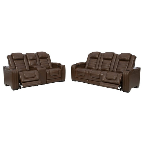 Ashley Furniture Backtrack Chocolate Power 2pc Living Room Set