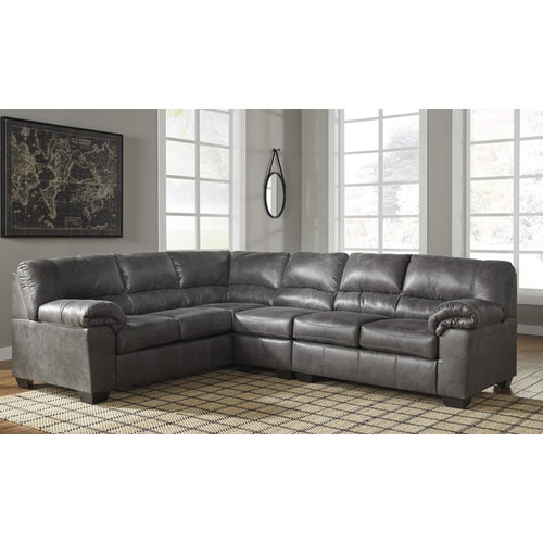 Ashley Furniture Bladen Contemporary Slate 3pc Sectional With LAF Sofa