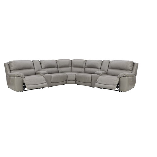 Ashley Furniture Dunleith Gray 7pc Power Reclining Sectional