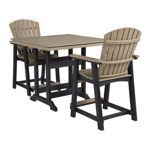 Ashley Furniture Fairen Trail Driftwood 3pc Outdoor Counter Height Set