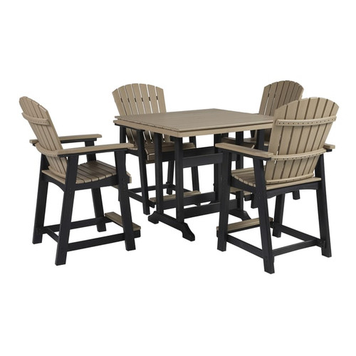 Ashley Furniture Fairen Trail Driftwood 5pc Outdoor Counter Height Set