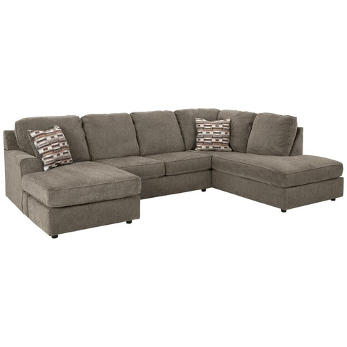 Ashley Furniture OPhannon Putty 2pc LAF Sectional With Ottoman