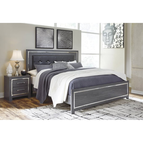 Ashley Furniture Lodanna Gray 4pc Bedroom Set With King Panel Bed