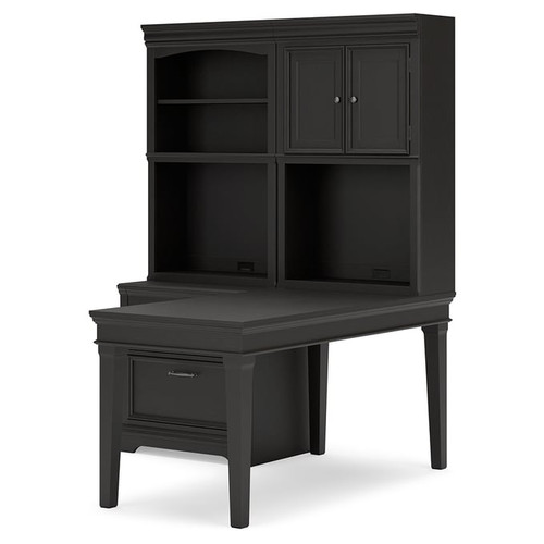 Ashley Furniture Beckincreek Black 4pc Bookcase Wall Unit With Desk