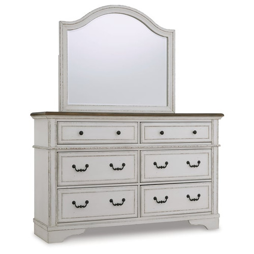 Ashley Furniture Brollyn Chipped White Dresser And Mirror