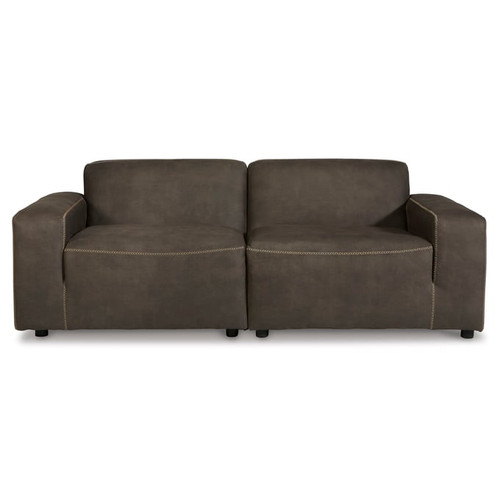 Ashley Furniture Allena Gunmetal 2pc Sectional Loveseat