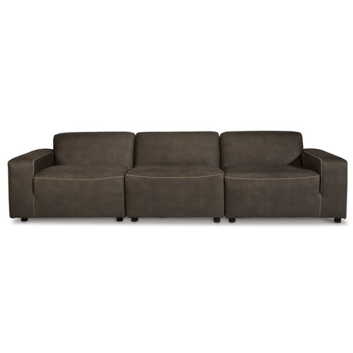 Ashley Furniture Allena Gunmetal 3pc Sectional Sofa