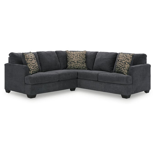 Ashley Furniture Ambrielle Gunmetal 2pc Sectional With LAF Loveseat