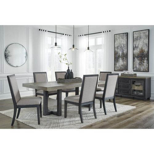 Ashley Furniture Foyland Light Gray Brown 7pc Dining Room Set