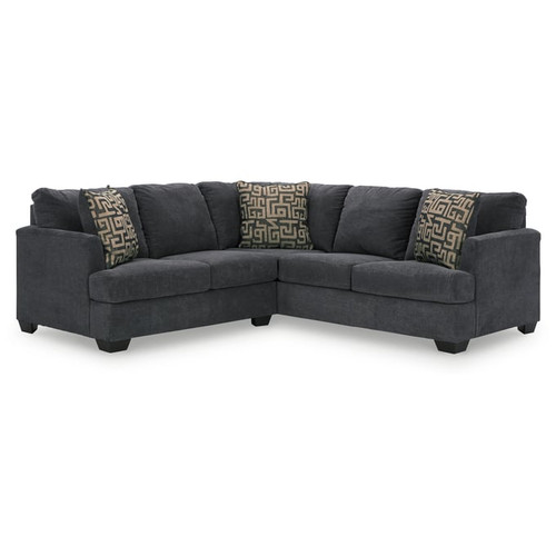 Ashley Furniture Ambrielle Gunmetal 2pc Sectional With Ottoman