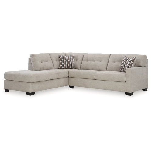 Ashley Furniture Mahoney Pebble 2pc Sleeper Sectional With Chaise