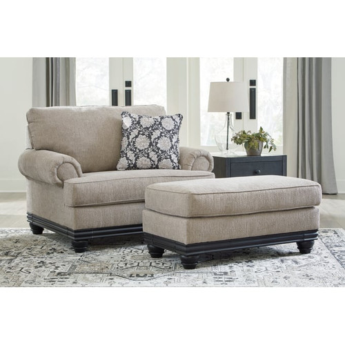 Ashley Furniture Elbiani Alloy Chair And Ottoman Set